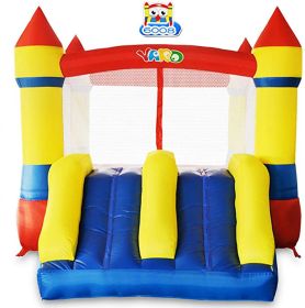 YARD Bounce House Dual Castle Slide with Air Blower, Four-Sided Protection Net, Inflatable Bounce House for Outdoor Indoor Party
